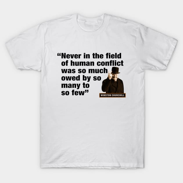 Winston Churchill Quotes T-Shirt by PLAYDIGITAL2020